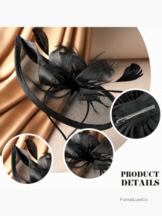 Classic Derby Fascinator Hat with Hair Clip for Tea Party and Races